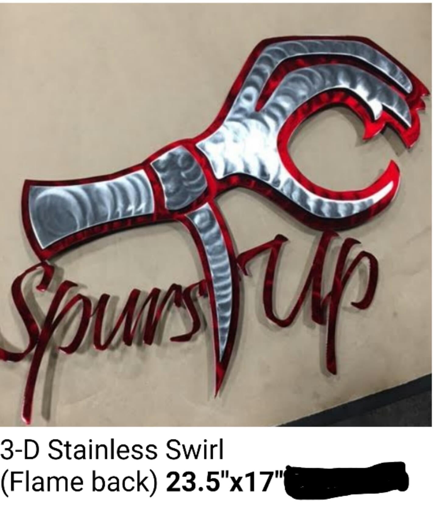 Spurs Up Metal Art