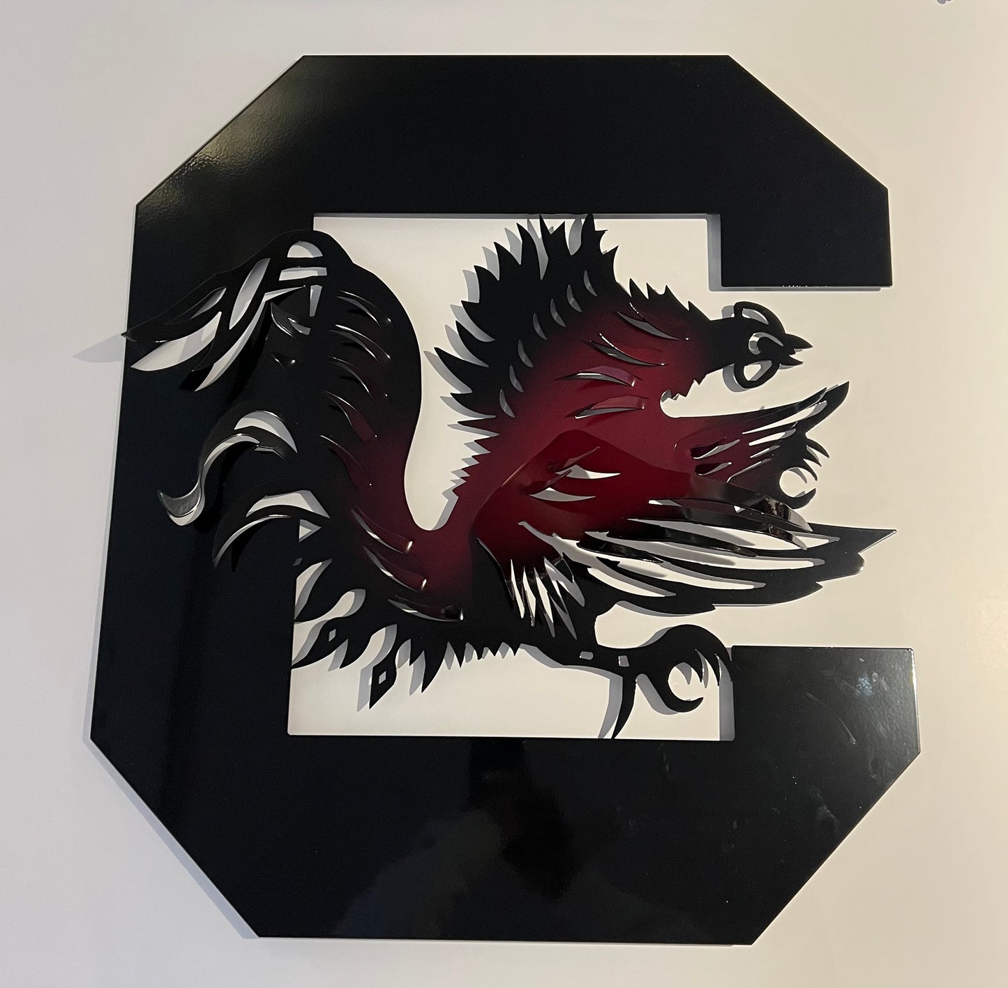 Gamecock Block “C” Metal Art
