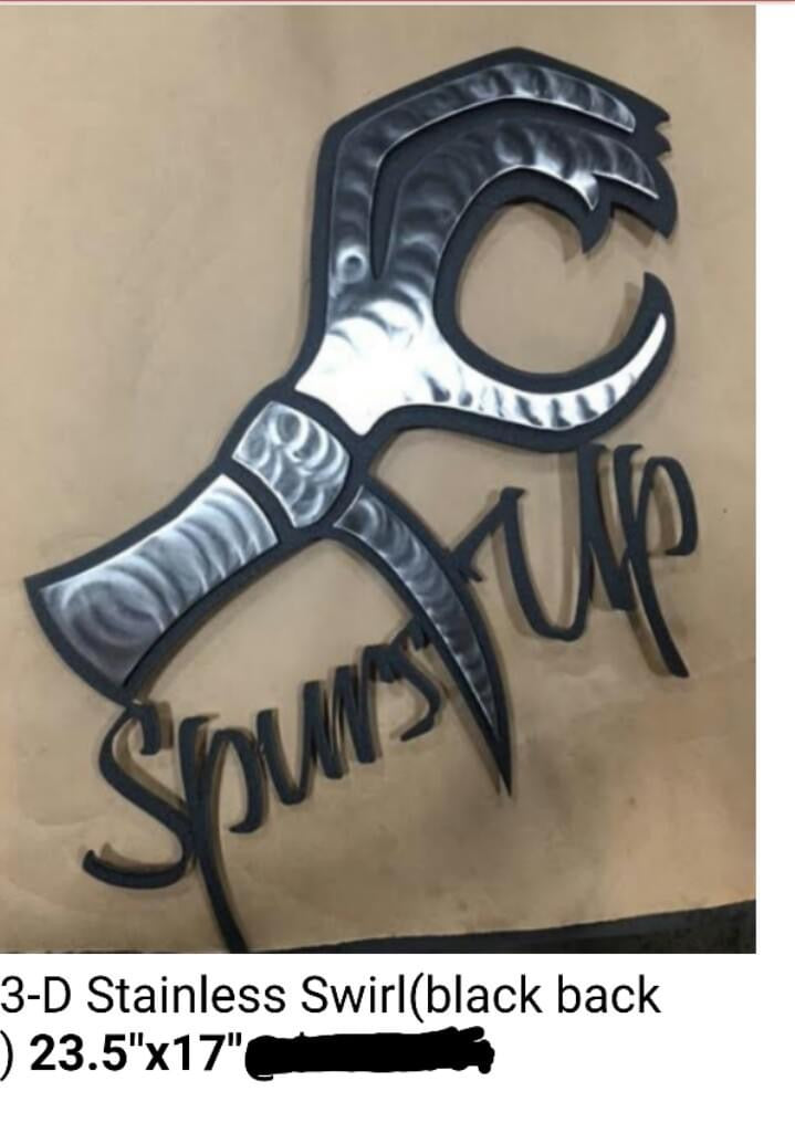 Spurs Up Metal Art
